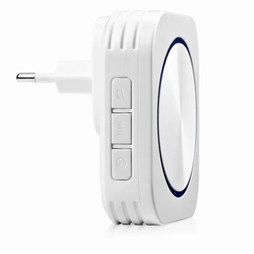 Self-powered Wireless DoorBell Door Bell Ring Chime Call Night Light No Battery Waterproof 150M White