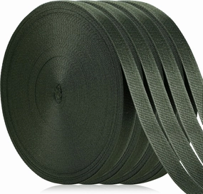 Shappy Tree Tie Strap Garden Webbing Strap Garden Plant Supports Tree Tie Staking for Outdoor Use, Plant Supports, Grafting, Straightening Supplies(Dark Green,590.55 Feet x 1 Inch)