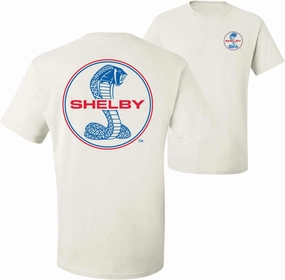 Shelby Cobra USA Logo Emblem Powered by Ford Motors Cars and Trucks Front and Back Men's Graphic T-Shirt