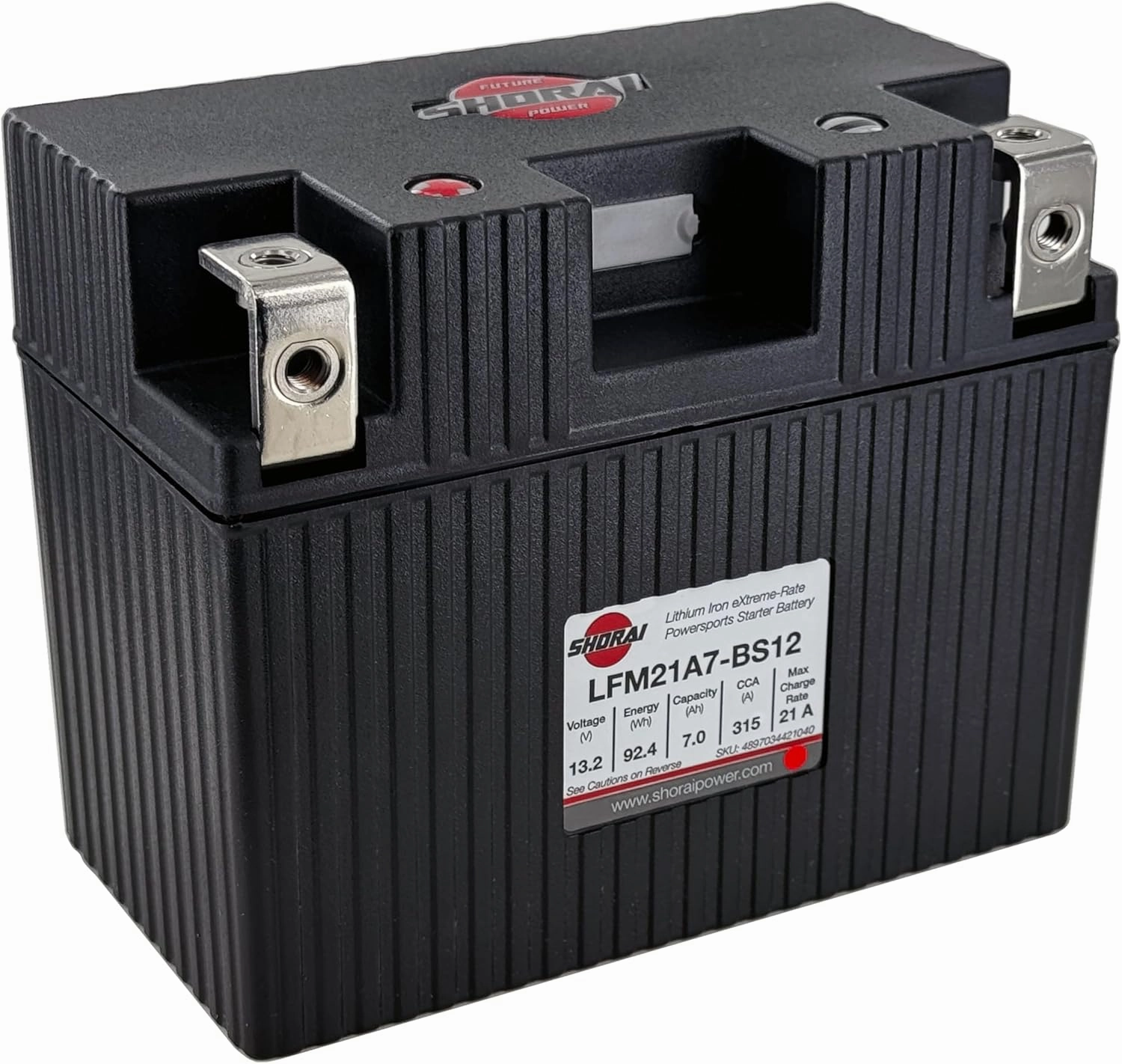 Shorai LFM Lithium-iron Battery w/BMS, LFM09A2-BS12, 3.0Ah 13.2V, 39.6WHr, "A" Type, Case 2