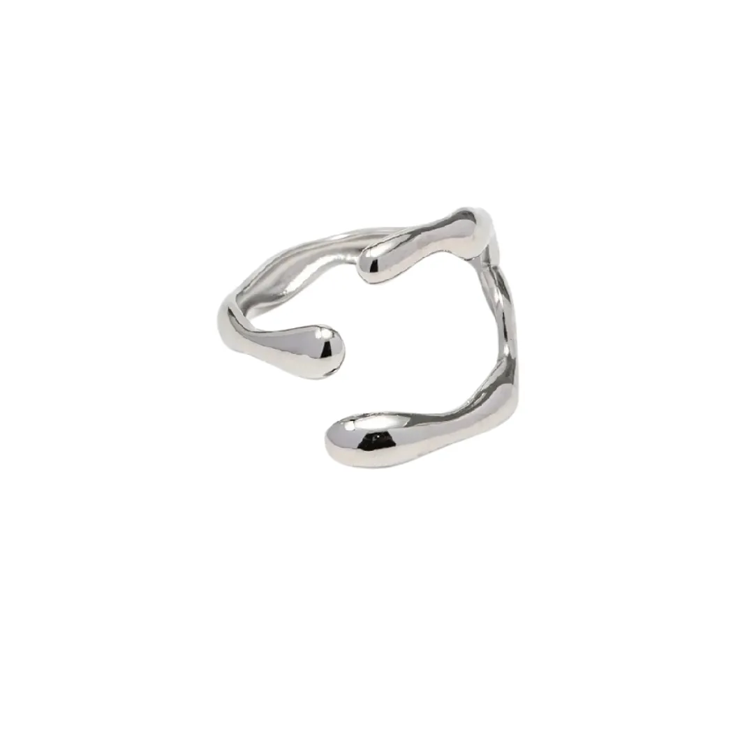 Silver Geometric Ring