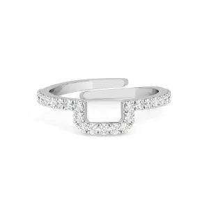 Silver U shape Ring