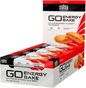 SiS Energy Bakes, Nutrition Energy Bars, On-The-Go Nutri Bars, Sports Snack Bar, Strawberry, 12 Pack