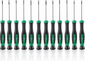 SK 12-Piece Mini Screwdriver Set, Includes Slotted/Phillip/Star Screwdrivers, Magnetic Tips, Premium Alloy Steel, SureGrip Handle