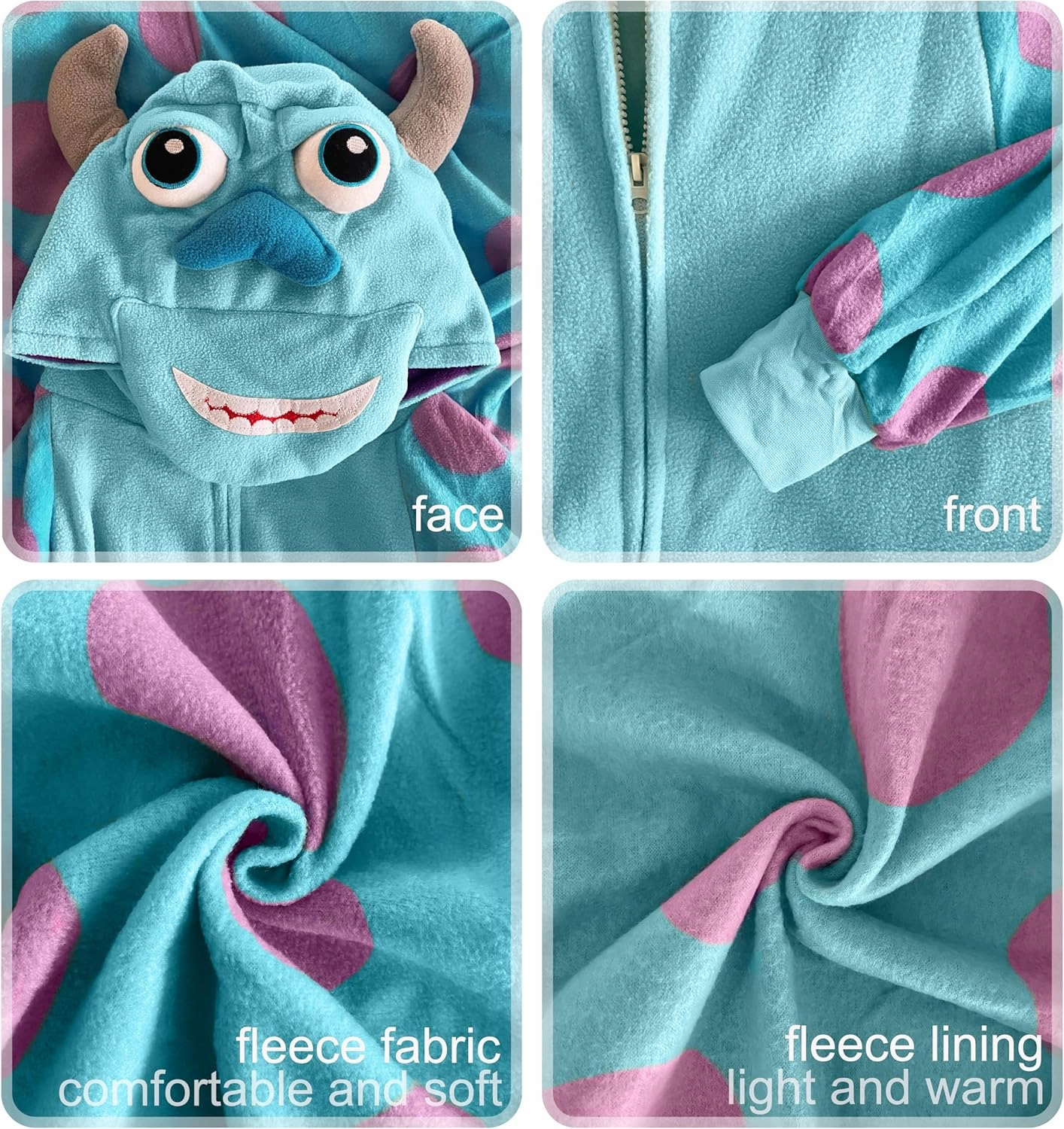 Slim Fit Unisex Adult Onesie Animal Pajamas Halloween Cosplay Sleepwear