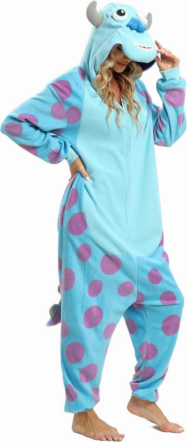 Slim Fit Unisex Adult Onesie Animal Pajamas Halloween Cosplay Sleepwear