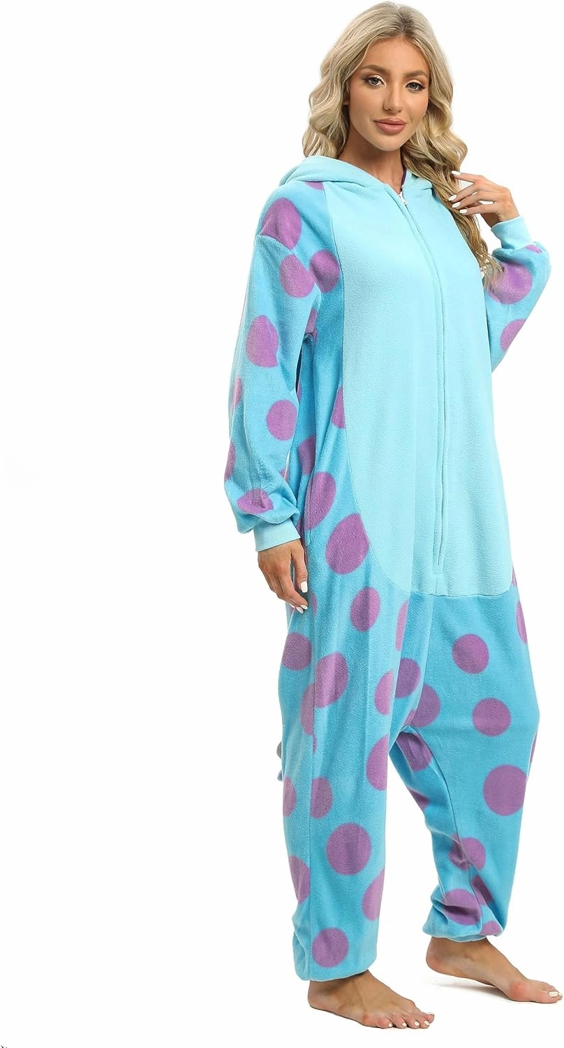 Slim Fit Unisex Adult Onesie Animal Pajamas Halloween Cosplay Sleepwear