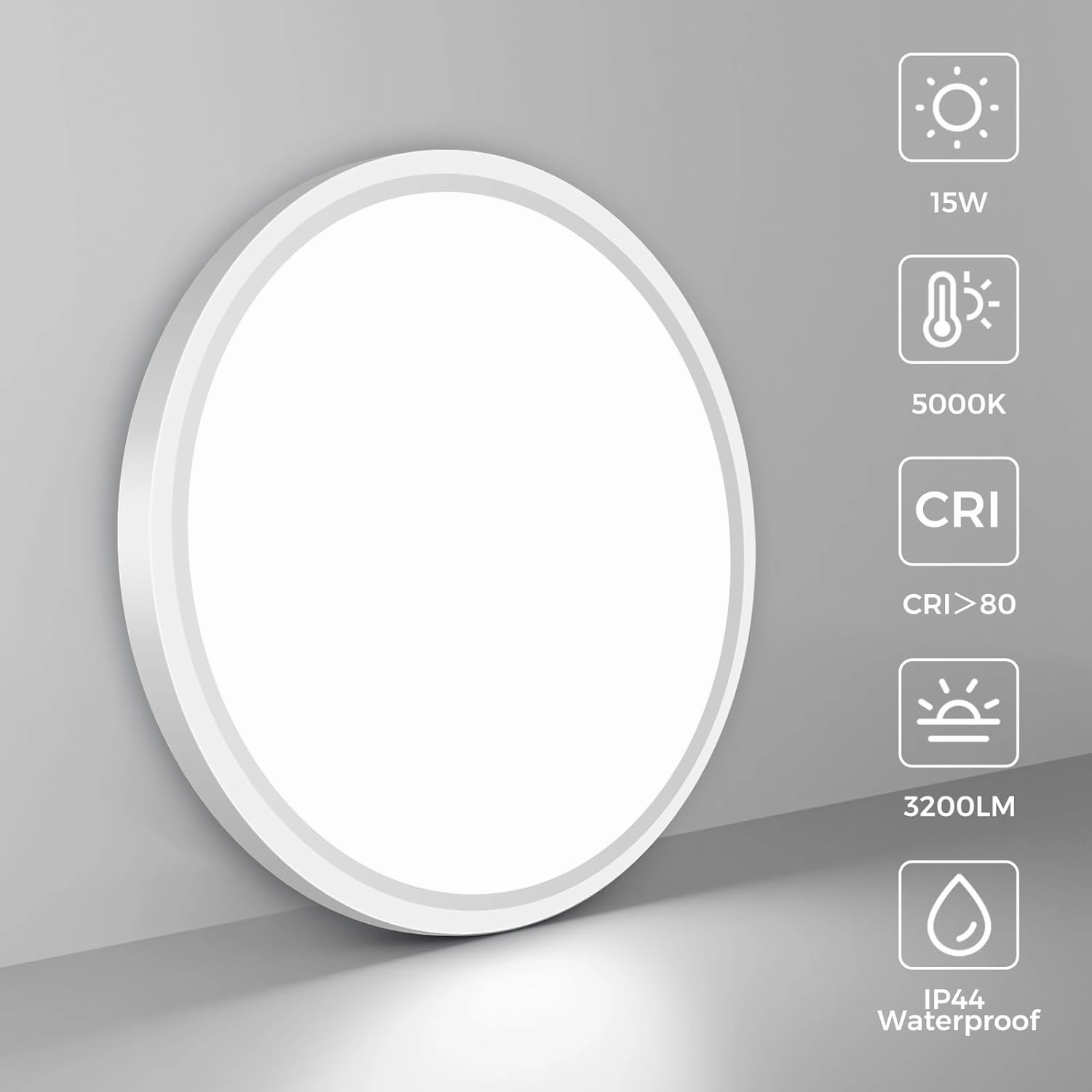slochi 4 Pack Motion Sensor Light Indoor Wired, 5000K Closet Lights Motion Sensored, 15W 1500LM 7 Inch LED Ceiling Light Fixture for Pantry Hallway Stairwell Porch, White