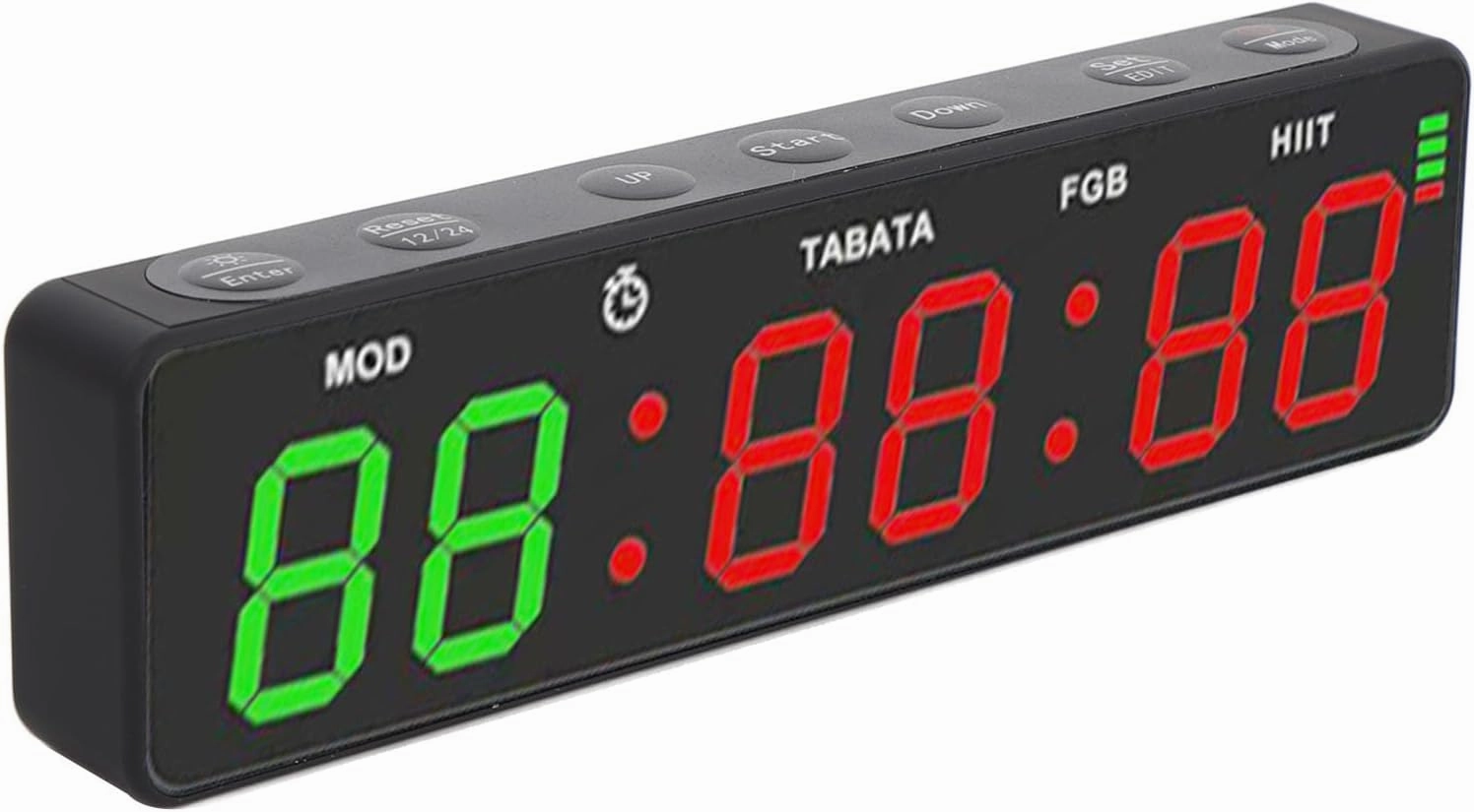 Small Gym Timer Clock, Magnetic Workout Interval Timer, Rechargeable Fitness Digital Timer with Stopwatch, Countdown Clock for Home Garage Boxing