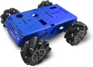 Smart Robot Chassis Mecanum Wheel Chassis 97mm Omnidirectional Wheel Full Metal Robotic Platform with 12V Encoder Motor for Jetson Nano Raspberry pi 5 4B Arduino DIY Projects Teens Adults