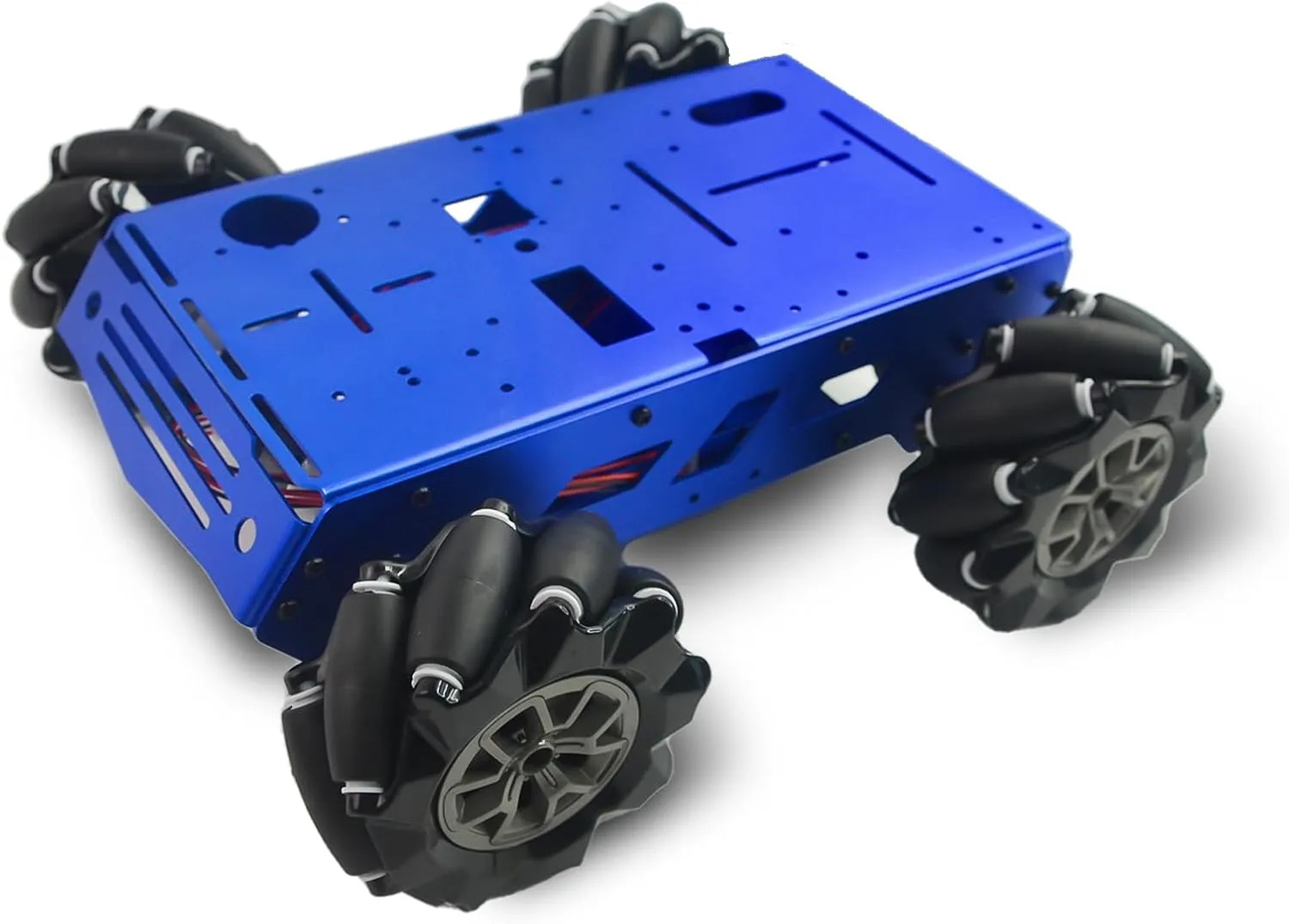 Smart Robot Chassis Mecanum Wheel Chassis 97mm Omnidirectional Wheel Full Metal Robotic Platform with 12V Encoder Motor for Jetson Nano Raspberry pi 5 4B Arduino DIY Projects Teens Adults