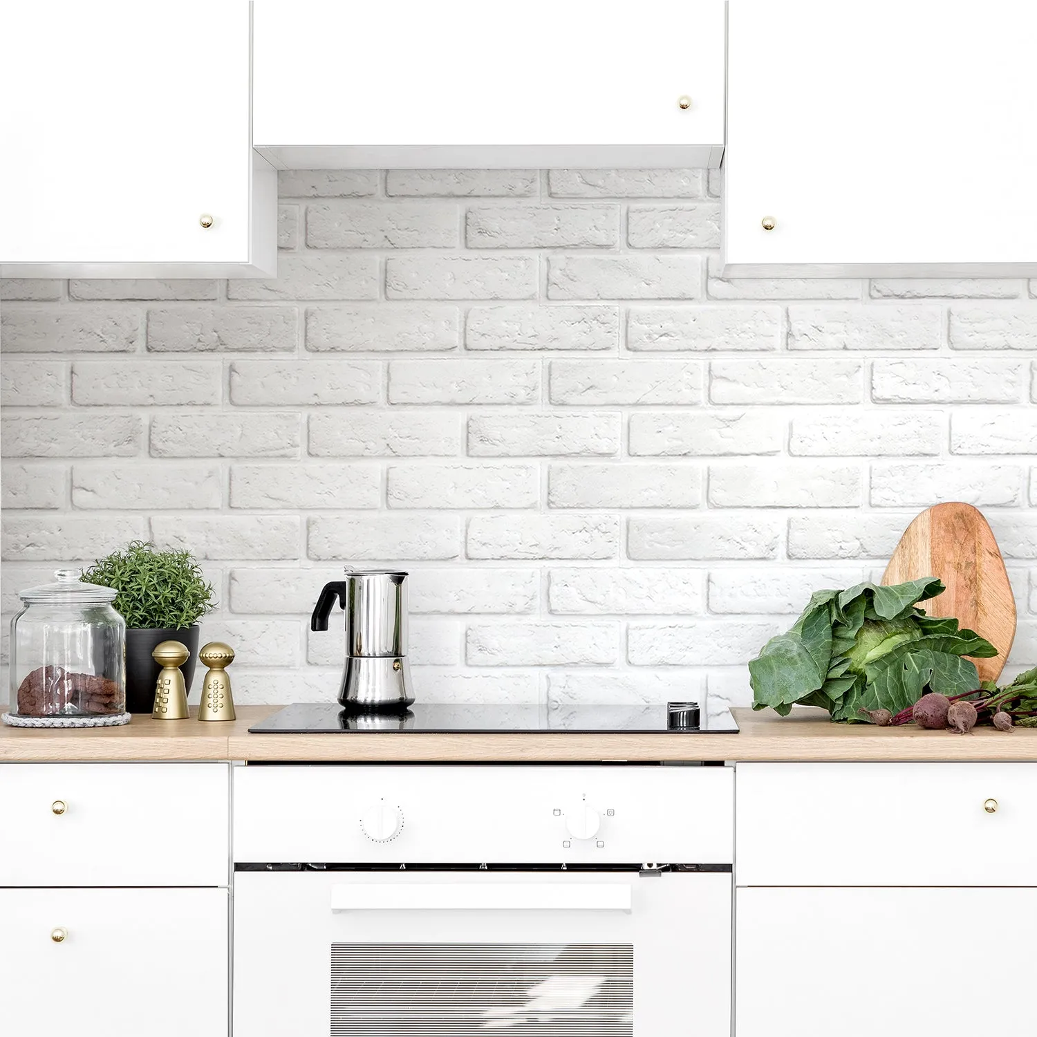Smart Tiles Peel and Stick 2-Sheet 21 x 11 Backsplash - Brik Zurich|Dosseret Smart Tiles peler et coller 21 x 11, 2 feuilles - Brik Zurich