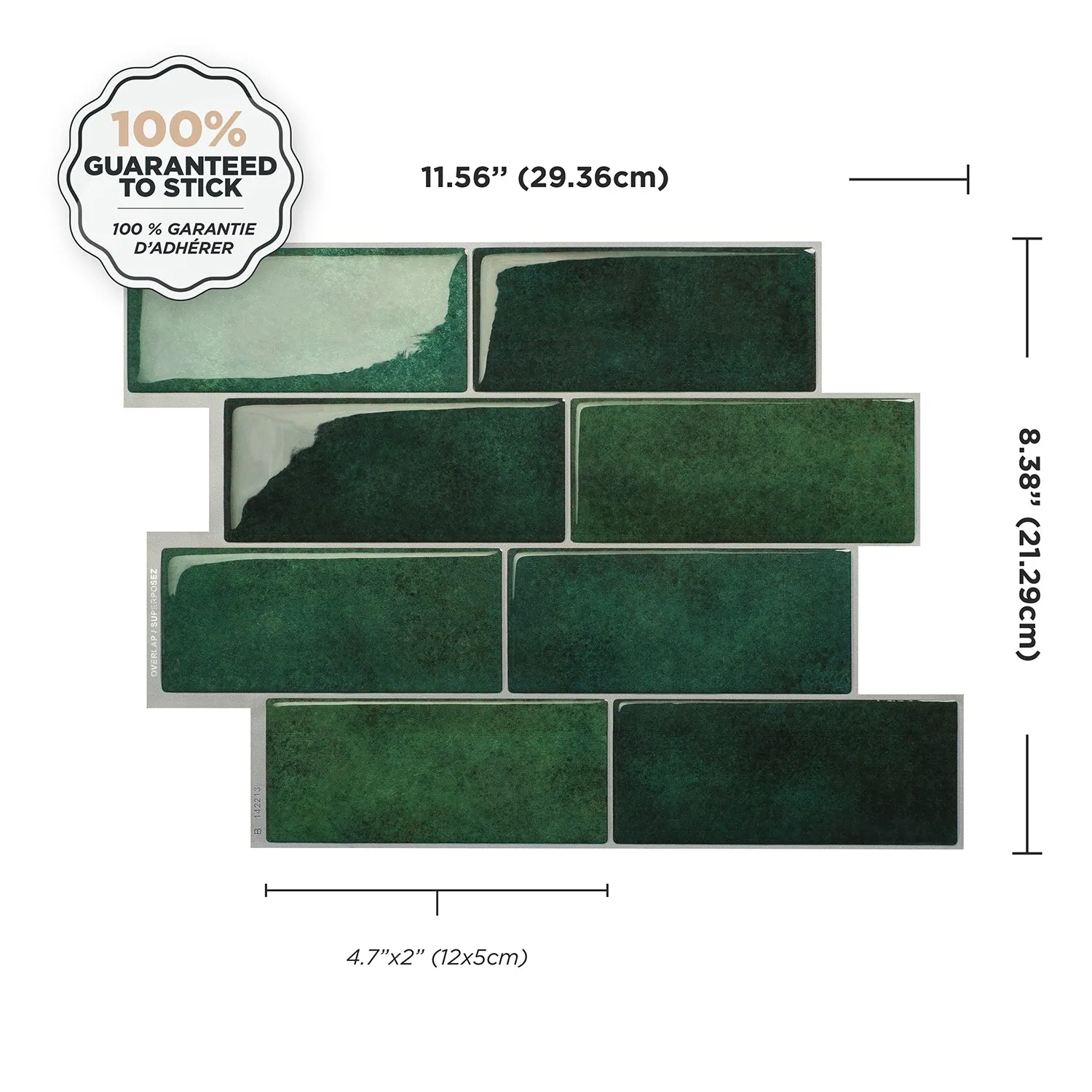 Smart Tiles Peel and Stick 4-Sheet 12 x 9 Backsplash - Metro Fiona|Dosseret Smart Tiles peler et coller 12 x 9, 4 feuilles - Metro Fiona