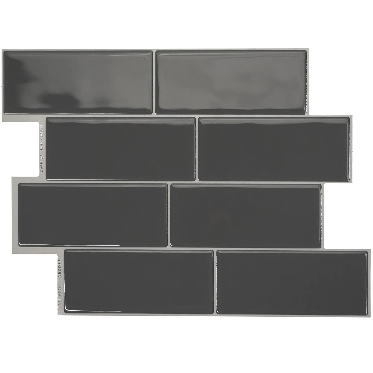 Smart Tiles Peel and Stick 4-Sheet 12 x 9 Backsplash - Metro Grigio|Dosseret Smart Tiles peler et coller 12 x 9, 4 feuilles - Metro Grigio