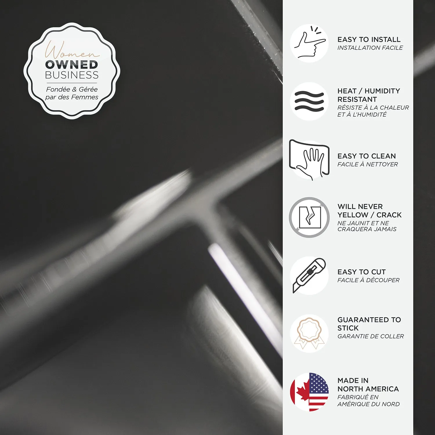Smart Tiles Peel and Stick 4-Sheet 12 x 9 Backsplash - Metro Grigio|Dosseret Smart Tiles peler et coller 12 x 9, 4 feuilles - Metro Grigio