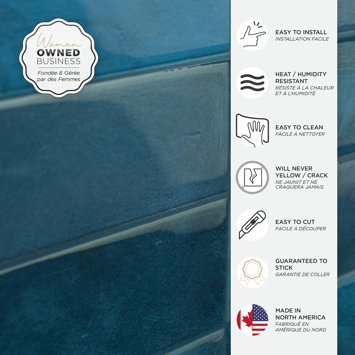 Smart Tiles Peel and Stick 4-Sheet 12 x 9 Backsplash - Morocco Agadir|Dosseret Smart Tiles peler et coller 12 x 9, 4 feuilles - Morocco Agadir