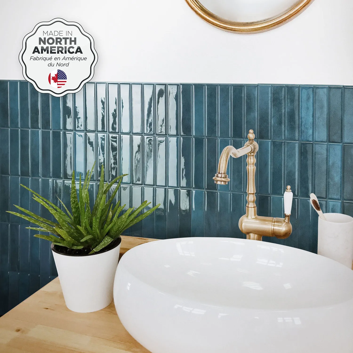 Smart Tiles Peel and Stick 4-Sheet 12 x 9 Backsplash - Morocco Agadir|Dosseret Smart Tiles peler et coller 12 x 9, 4 feuilles - Morocco Agadir