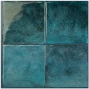 Smart Tiles Peel and Stick 4-Sheet 9 x 9 Backsplash - Zellige Costa|Dosseret Smart Tiles peler et coller 9 x 9, 4 feuilles - Zellige Costa