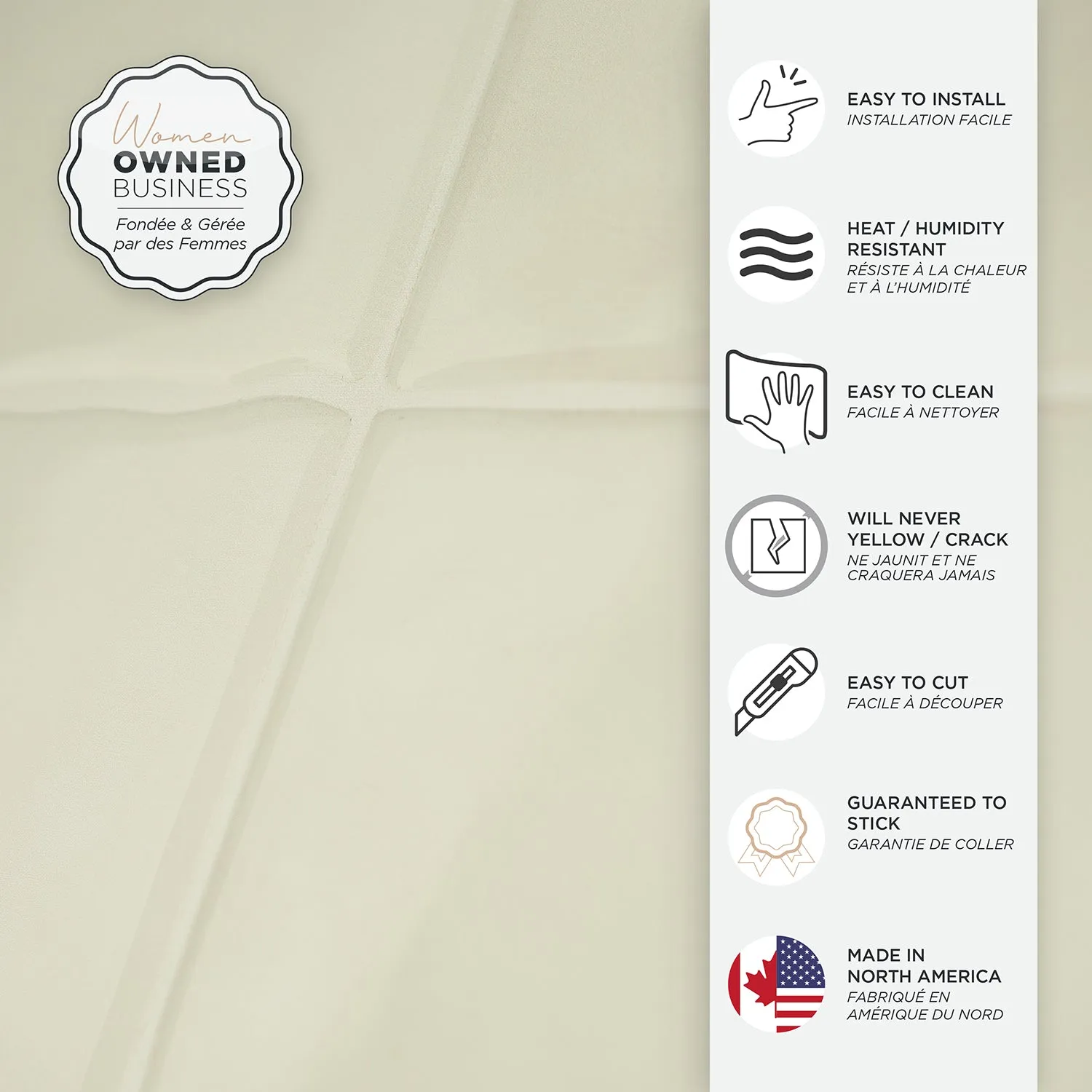 Smart Tiles Peel and Stick 4-Sheet 9 x 9 Backsplash - Zellige Oia|Dosseret Smart Tiles peler et coller 9 x 9, 4 feuilles - Zellige Oia
