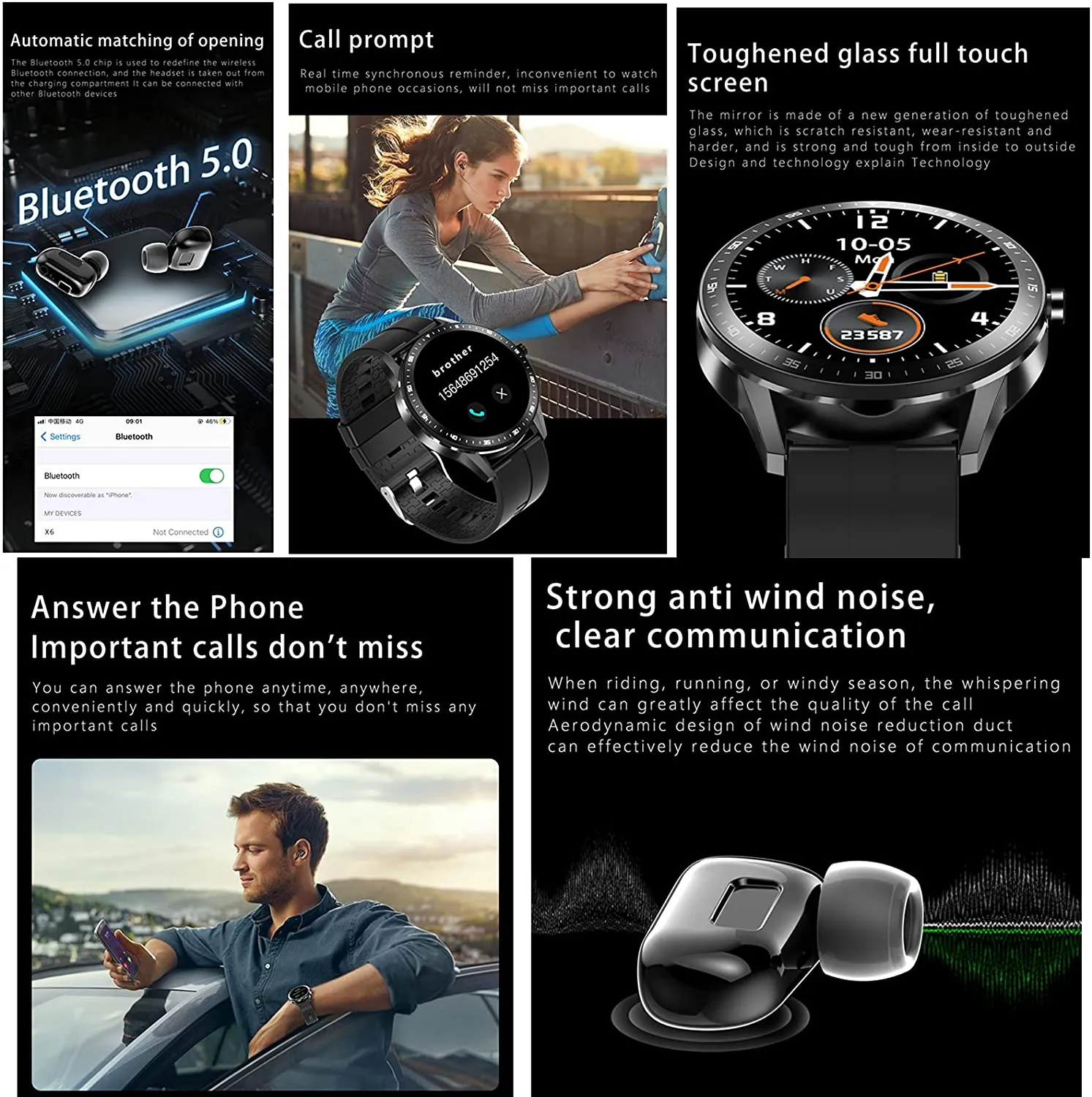 Smart Watch with Earbuds