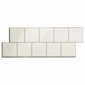 Smart Tiles Peel and Stick 2-Sheet 22 x 8 Backsplash - Square Velden|Dosseret Smart Tiles peler et coller 22 x 8, 2 feuilles - Square Velden
