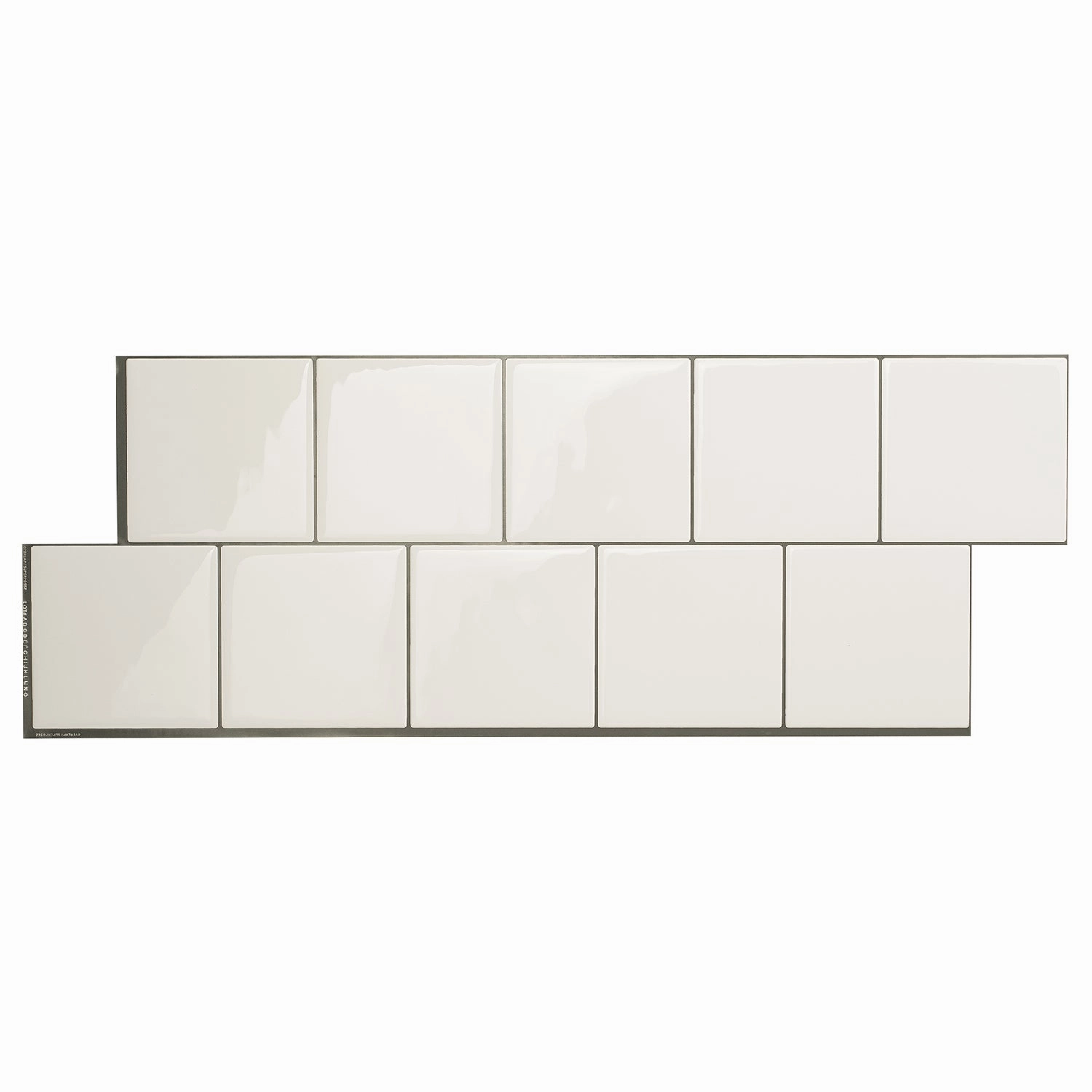 Smart Tiles Peel and Stick 2-Sheet 22 x 8 Backsplash - Square Velden|Dosseret Smart Tiles peler et coller 22 x 8, 2 feuilles - Square Velden