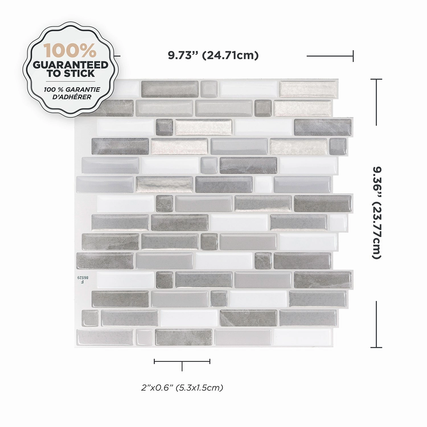 Smart Tiles Peel and Stick 4-Sheet 10 x 10 Backsplash - Crescendo Agati|Dosseret Smart Tiles peler et coller 10 x 10, 4 feuilles - Crescendo Agati