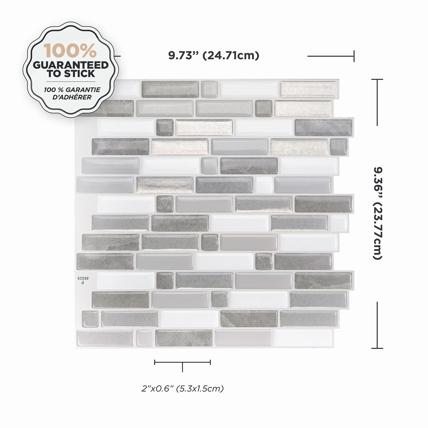 Smart Tiles Peel and Stick 4-Sheet 10 x 10 Backsplash - Crescendo Agati|Dosseret Smart Tiles peler et coller 10 x 10, 4 feuilles - Crescendo Agati