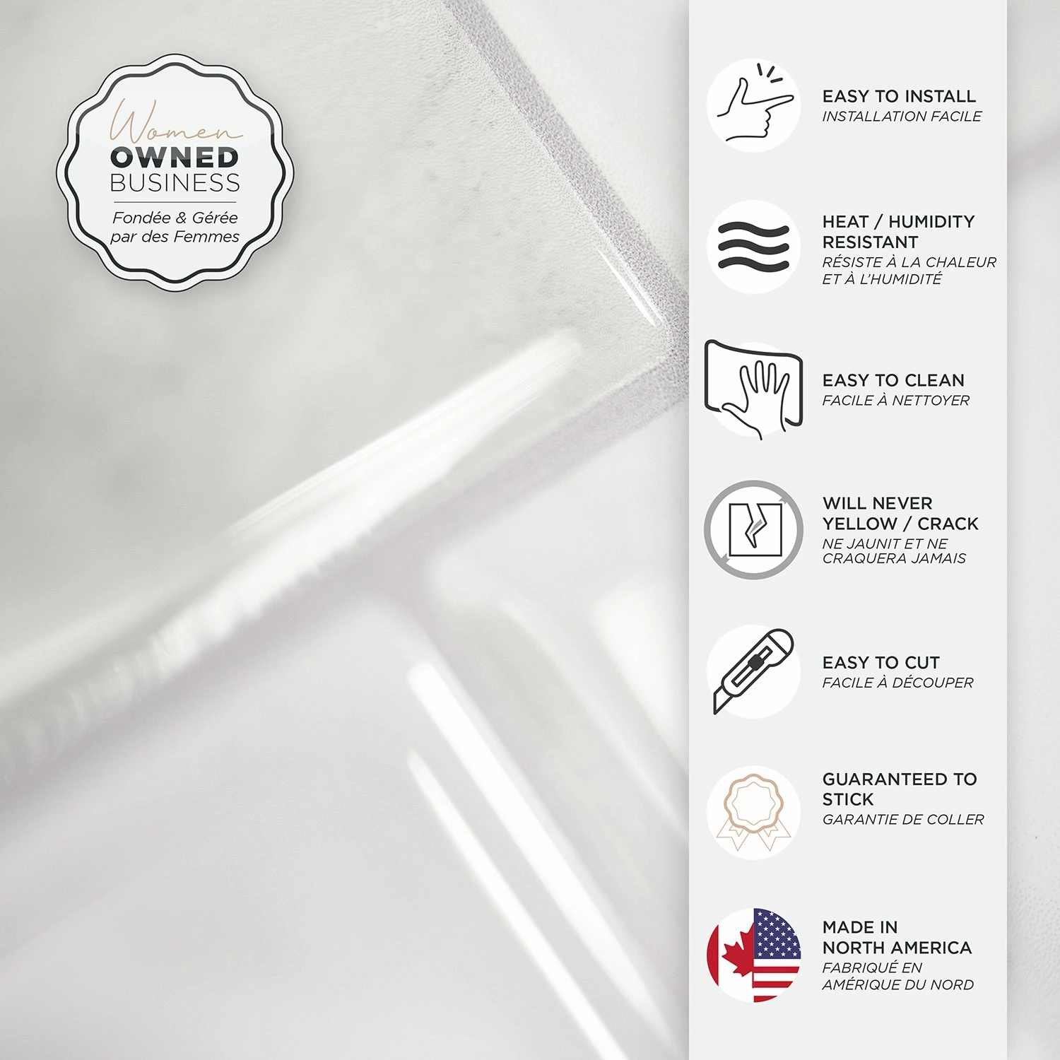 Smart Tiles Peel and Stick 4-Sheet 12 x 9 Backsplash - Metro Carrera|Dosseret Smart Tiles peler et coller 12 x 9, 4 feuilles - Metro Carrera