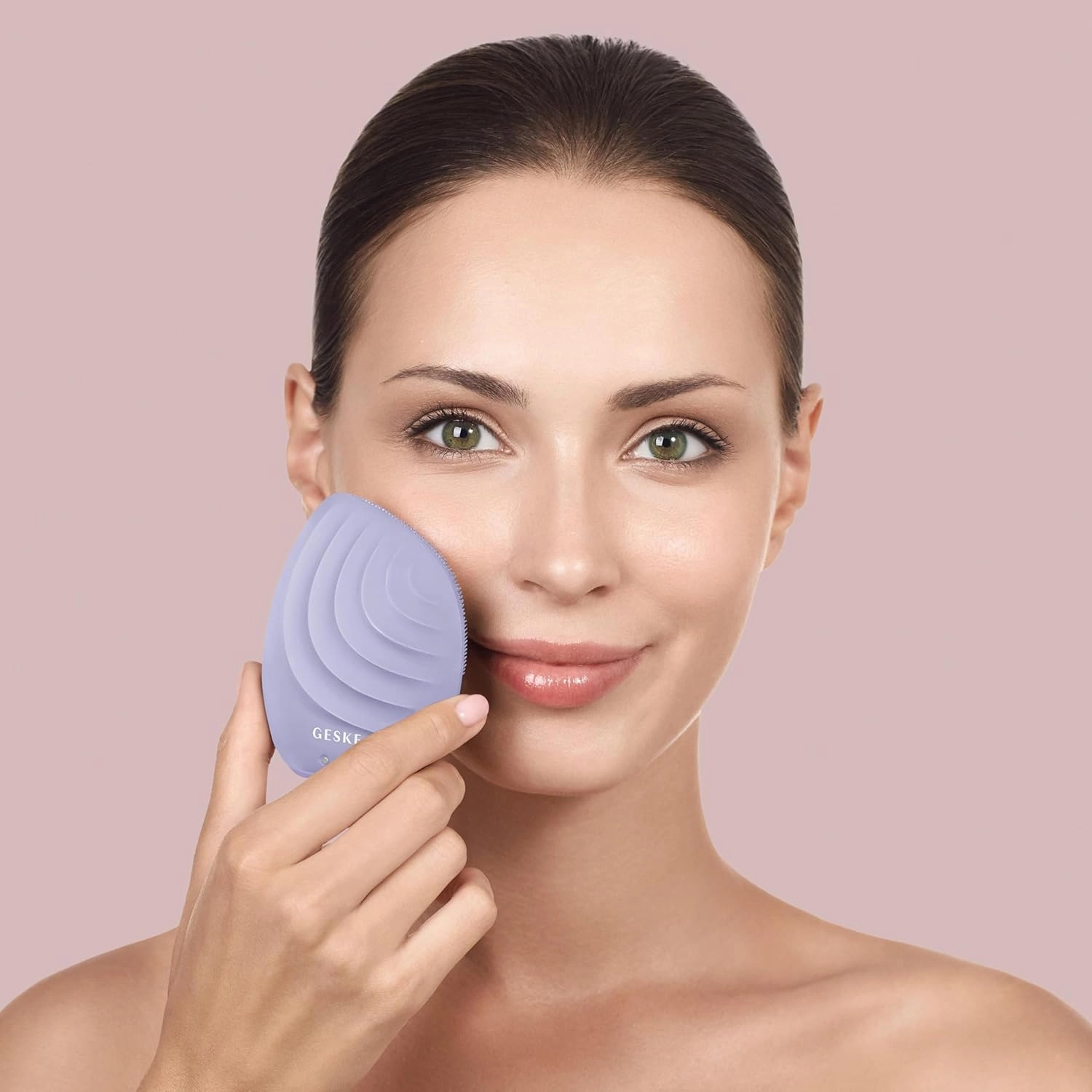 SmartAppGuided™ Sonic Facial Brush 5 in 1 | Vibrating Electric Facial Cleansing Brush | Soft Silicone Brush | Professional Facial Cleanser | Skin Cleanser & Exfoliator | Face Massager