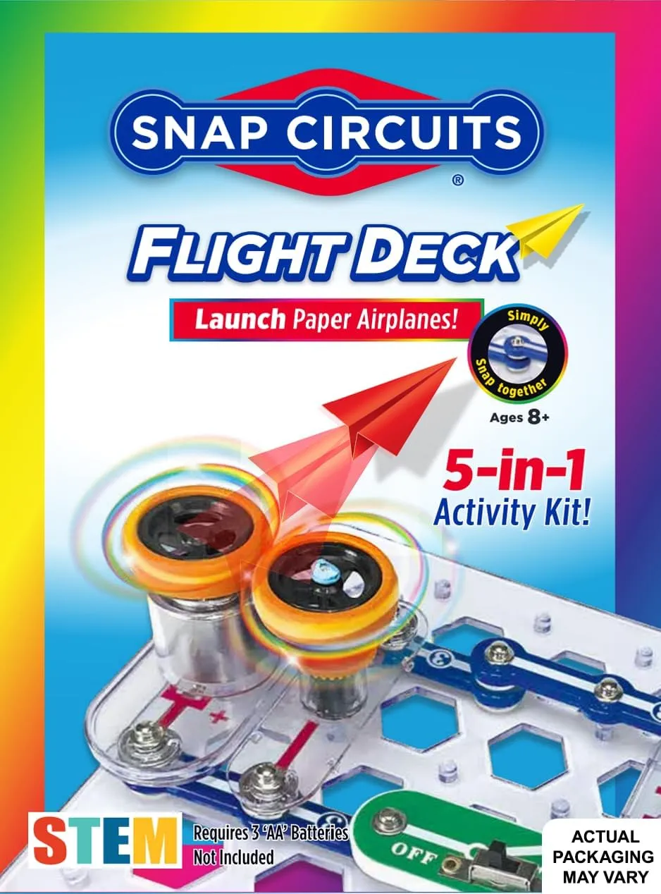 Snap Circuits Flight Deck Science/STEM Toy kit | Ages 8  | Construction Gift for Boys and Girls