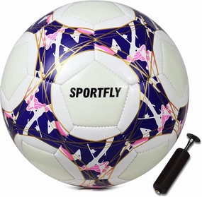 Soccer Ball Glow in The Dark Soccer Ball Size 5, Luminous Soccer Ball Gift Night Ball for Indoor Outdoor Play, Fluorescent Night Training Soccer Ball with Pump Kit