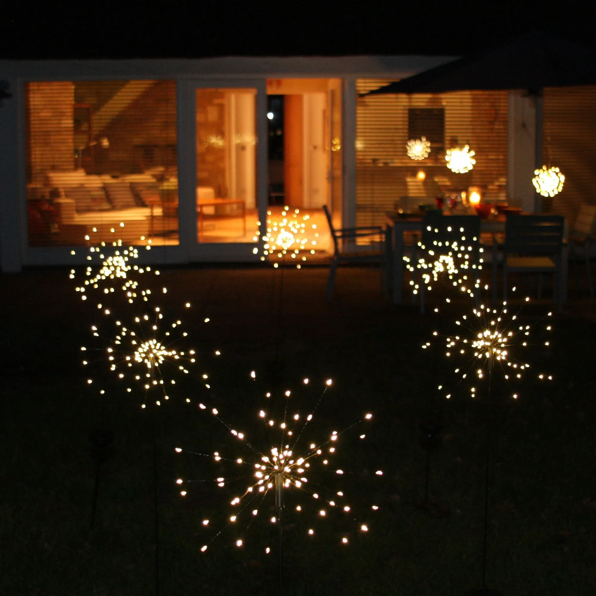 Solar Starburst Stake Light, Set of 3