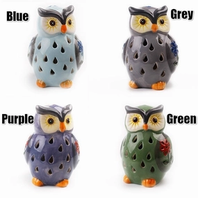 Solar Powered Owl Light Ceramic Light for Deck Yard Garden Home Pathway  Landscape for Decoration Home Decor
