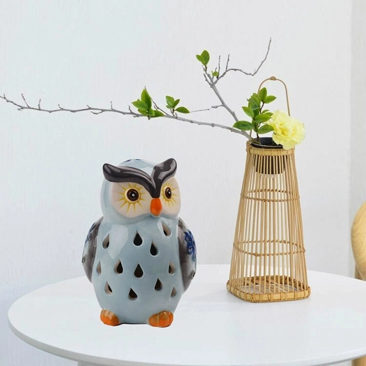 Solar Powered Owl Light Ceramic Light for Deck Yard Garden Home Pathway  Landscape for Decoration Home Decor