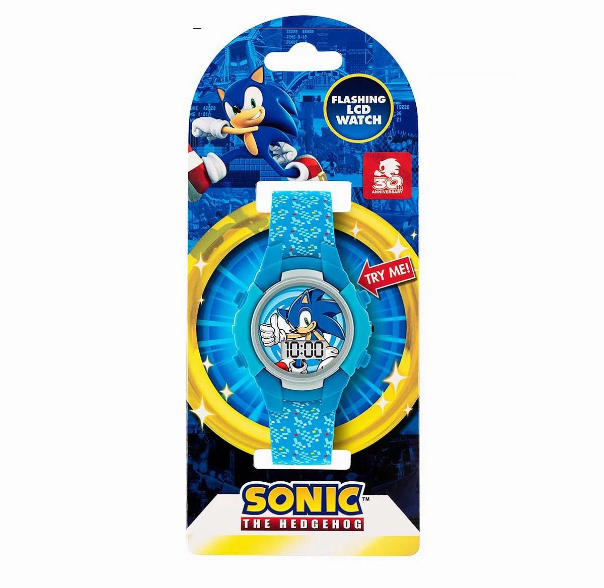Sonic the Hedgehog Blue Flashing LCD Watch