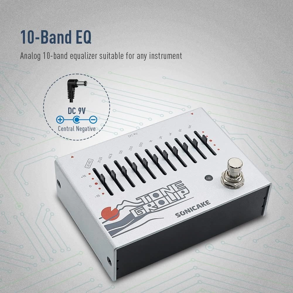SONICAKE EQ Equalizer Guitar Effects Pedal Tone Group 10-Band