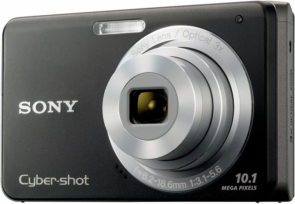 Sony Cybershot DSC-W180 10.1MP Digital Camera with 3x SteadyShot Stabilized Zoom and 2.7-inch LCD (Black) (Renewed)
