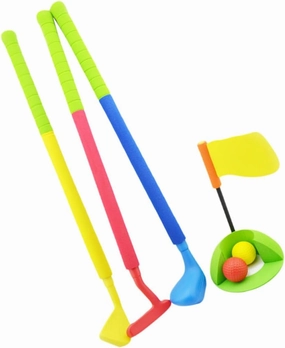 Sosoport 1Set Golf Club Set Mini Golf Game for Boys Indoor Sports for Ages Promotes Physical Fitness Parent Interaction Safe Soft Material