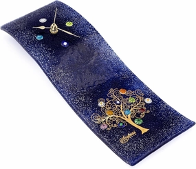 Sospiri Venezia Wall Clock Murano Glass Silent Mechanism Decorated with Murrines and Gold Leaf Gift Handmade Made in Italy (10x30)