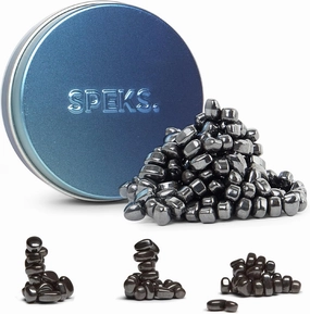 Speks Original Crags Ferrite Putty | 500  Ferrite Stones in a Tin, Fidget Toy for Stress Relief, Sensory Desk Toy for Adults & Teens 14  | Serenity, Small