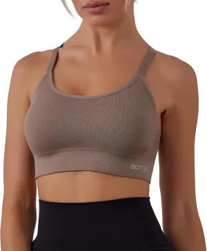 Sports Bras for Women 3 Pack, Adjustable Straps Yoga Workout Bra Comfortable Medium Supportive