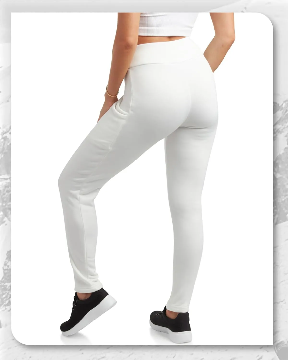Spyder Women’s Active Leggings - Soft Fleece Bonded Tights with Zip Stash Pocket High-Waisted Leggings for Women (Sizes:S-XL)