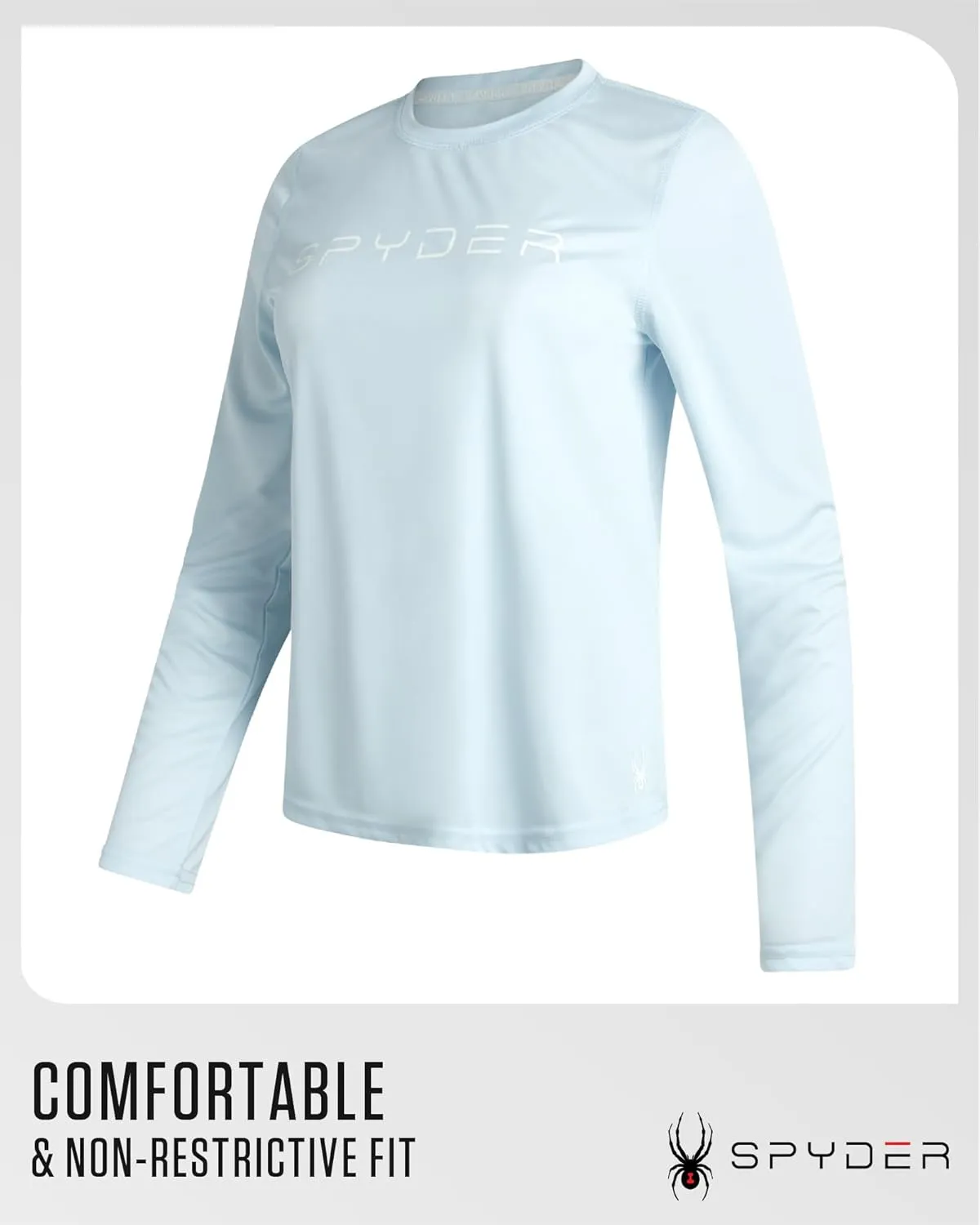 Spyder Women's Long Sleeve Active T-Shirt - UPF 50  Lightweight Athletic Performance Crewneck Jersey Tee (Sizes: S-XL)