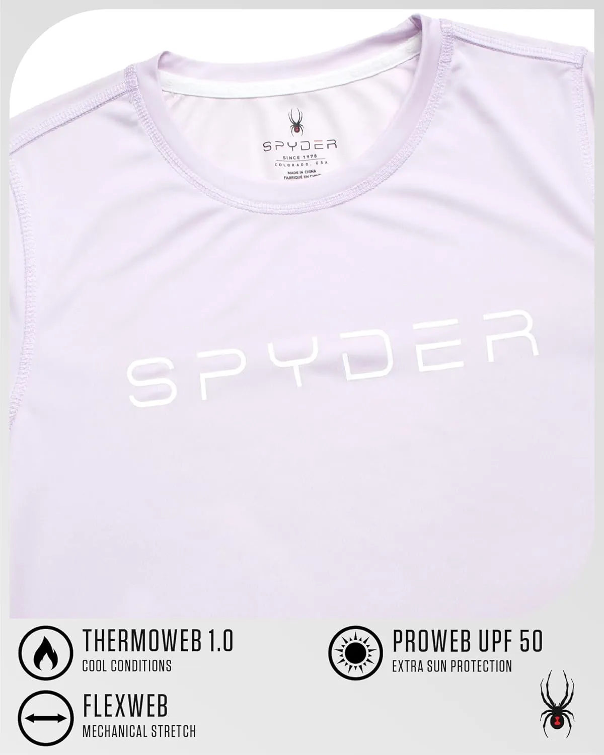Spyder Women's Long Sleeve Active T-Shirt - UPF 50  Lightweight Athletic Performance Crewneck Jersey Tee (Sizes: S-XL)