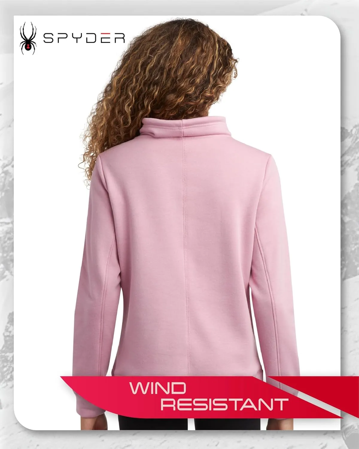 Spyder Women’s Sweatshirt - Warm Fur Lining Soft Mink Fleece Backing Cowl Neck Pullover Sweatshirts for Women (Sizes: S-XL)