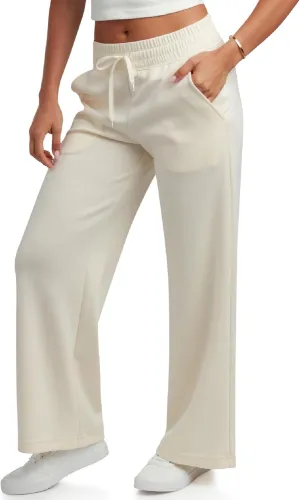 Spyder Women's Wide Leg Pants - Cozy Harmony Soft Scuba Double Knit Casual Sweatpants with Drawstring Waistband (Sizes: S-XL)