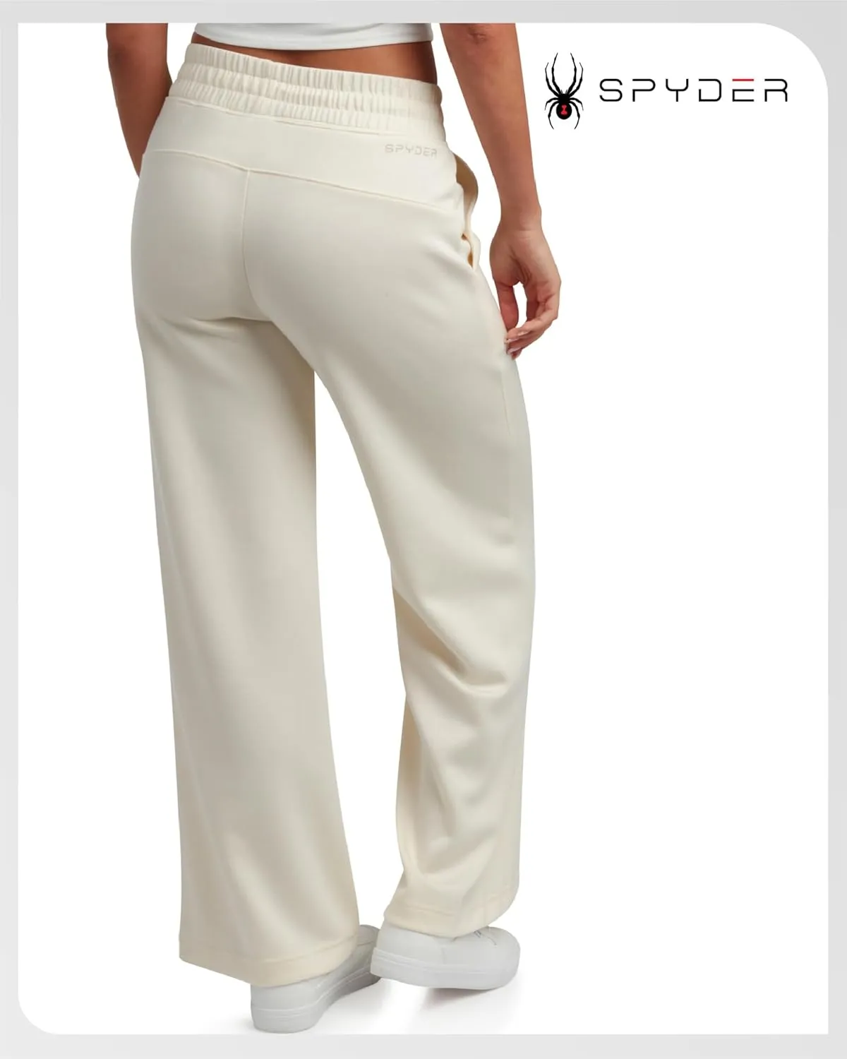 Spyder Women's Wide Leg Pants - Cozy Harmony Soft Scuba Double Knit Casual Sweatpants with Drawstring Waistband (Sizes: S-XL)