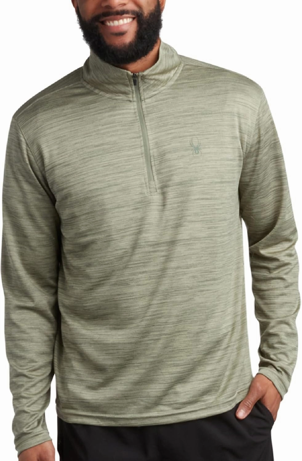 Spyder Men's Active Quarter Zip Sweatshirt - 2-Way Stretch UPF 30  Moisture Wicking Mock Neck Pullover (Sizes: S-XL)