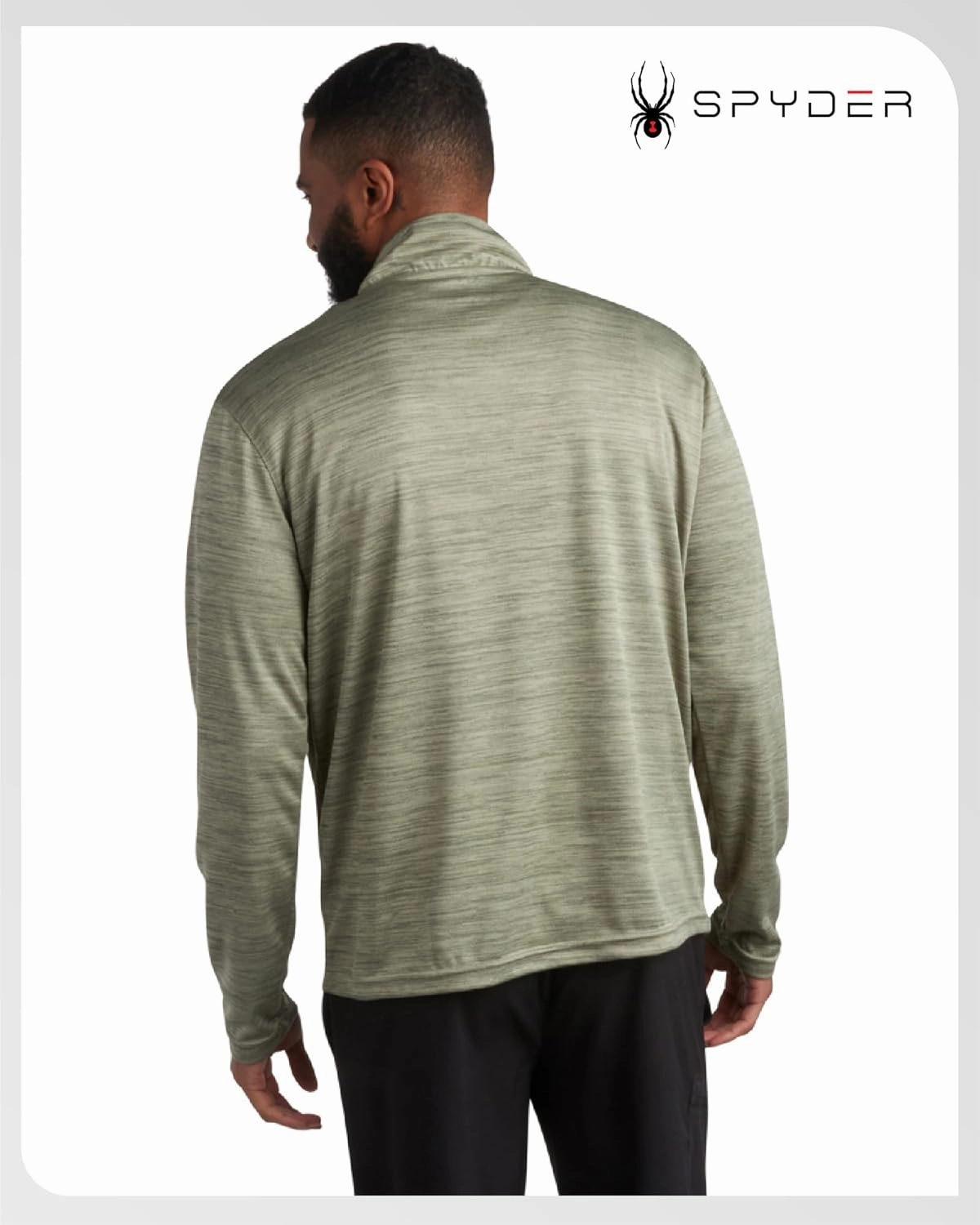 Spyder Men's Active Quarter Zip Sweatshirt - 2-Way Stretch UPF 30  Moisture Wicking Mock Neck Pullover (Sizes: S-XL)